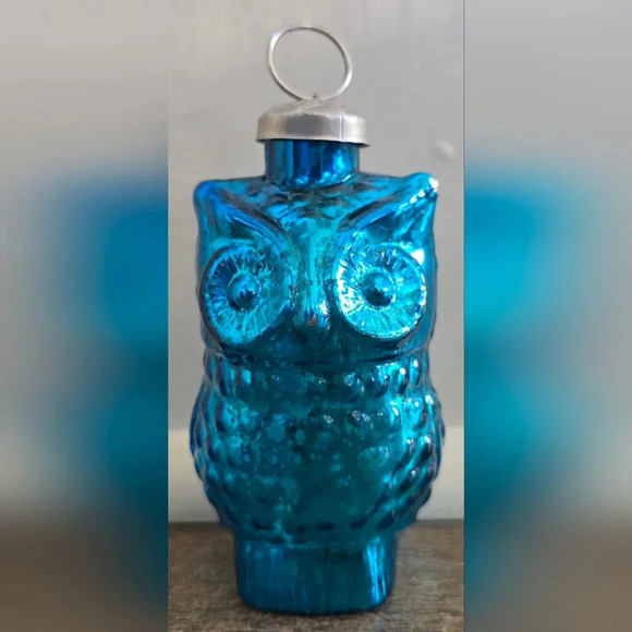 Two's Company Other - Beautiful Two's Company Turquoise Blue Mercury Glass Owl Ornament
